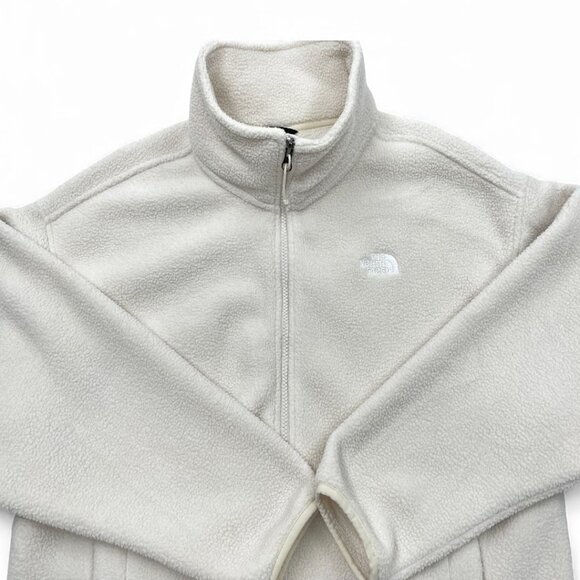 The North face White Ivory Warm Fleece Half Zip Pullover Jacket Women's Large - Picture 2 of 9